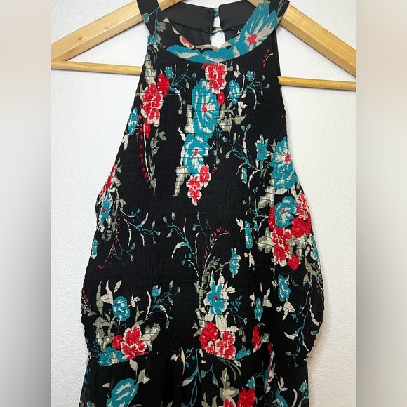 As U Wish womens black floral sleeveless dress Maxi Size Small - Picture 2 of 3